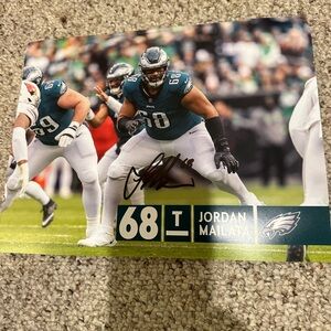 Jordan Mailata 8x10 signed autographed picture Philadelphia eagles #68